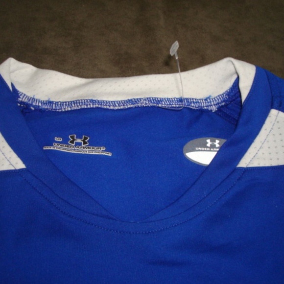 UNDER ARMOR SOCCER/FOOTBALL BLUE JERSEY SIZE LARGE - Picture 8 of 9